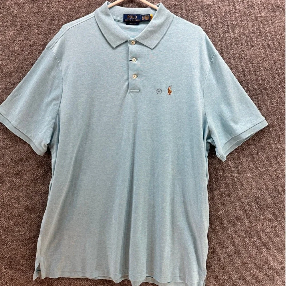 Polo Ralph Lauren Mens XL Classic Fit Short Sleeve Polo Shirt Light Blue, NWT